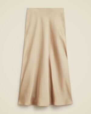 J.crew gold satin Gwyneth slip midi skirt plus size 2X